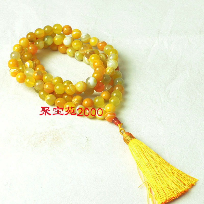 巴西玛瑙项链多圈108颗玛瑙手链