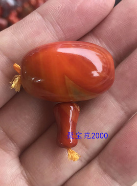 玛瑙三通佛塔一套项链配饰