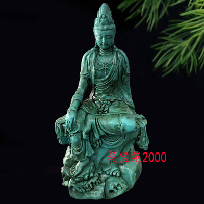 绿松石观音佛像家里供奉