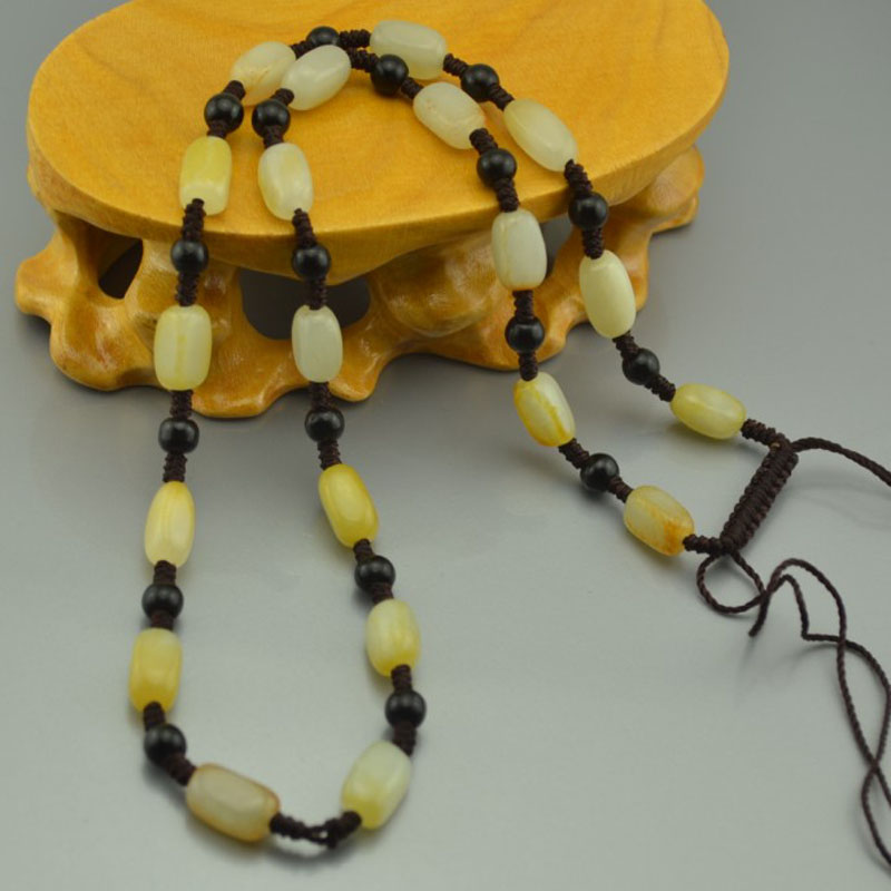 项链挂绳籽料原石吊坠新疆和田玉