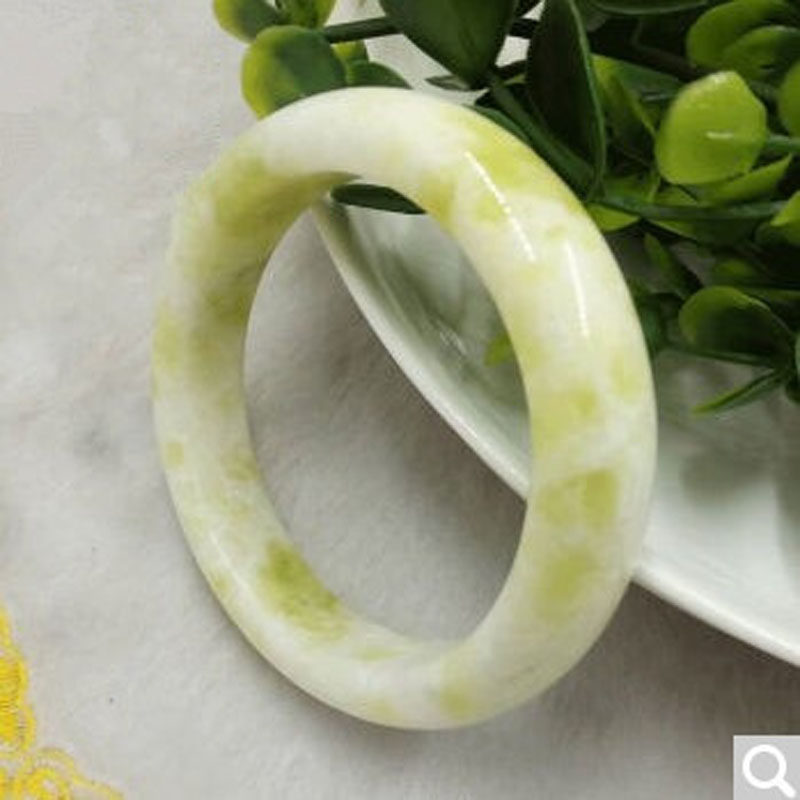 天然正品蓝田玉手镯子 陕西正品蓝田玉手镯姜花玉手镯玉镯子女款