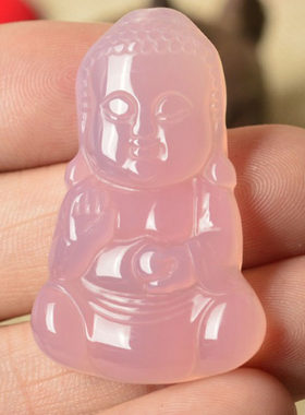 天然冰种玉髓观音原石玛瑙宝宝佛