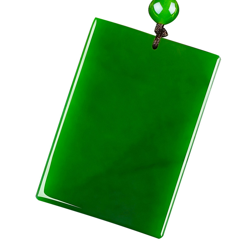 天然新疆和田玉吊坠平安无事牌玉