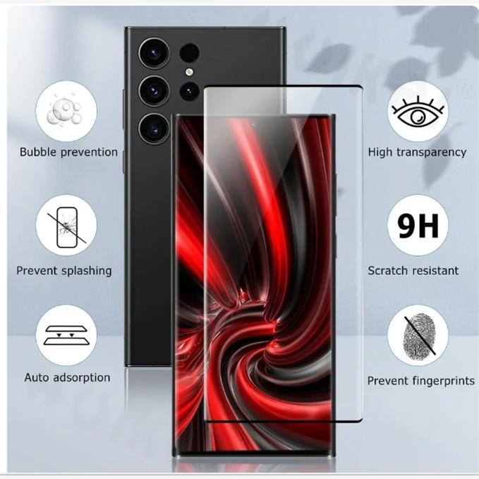 適用於Samsung Galaxy S24 ultra Screen Protector s24plus fingerprint unlock tempered glass cover钢化