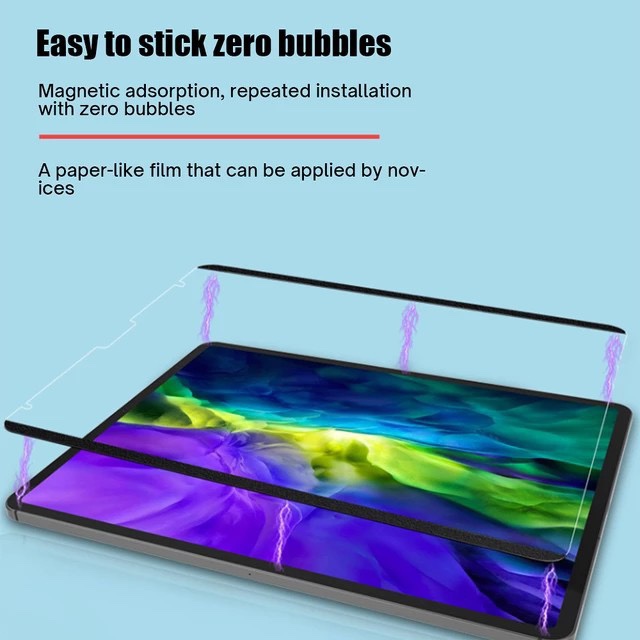 Paper Like Screen Protector Film iPad Pro 11 12.9 Air4/5 iPad 10th 10.9 2022适用Mini 6磁吸式类纸膜