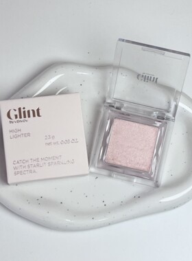 化妆师推荐！Glint单色烘焙腮红珠光细闪高光Baked Blush自然光感