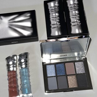 韩国risky八色眼影盘哑光珠光综合盘高光提亮朋克风烟熏妆细闪