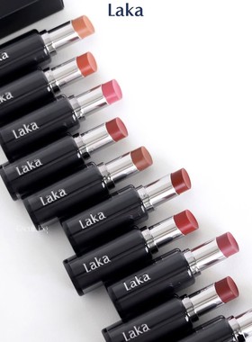 韩国LAKA新款黑管唇膏口红轻薄自然贴合持久滋润保湿显色
