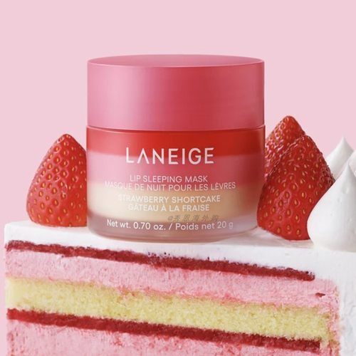 兰芝草莓蛋糕味保湿修护唇膜