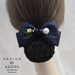 护士头花2023年新款高级职业网兜发网女空乘盘头发发兜服务员饰品