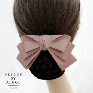 银行领结领花 职业头花网兜蓝色套装 韩式学院风工作服配饰蝴蝶结