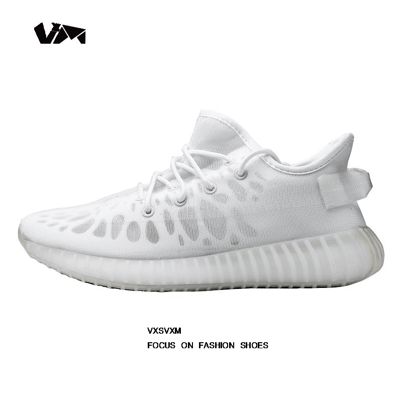 冰丝白透气镂空男鞋2022新款运动