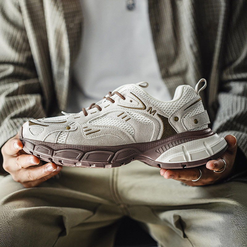MRA拼色复古老爹鞋男鞋2025新款厚底增高运动休闲鞋百搭潮鞋子冬