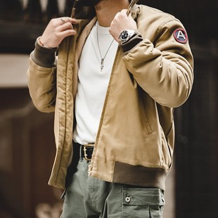马登工装美式复古二战M1942狂怒坦克服棉衣厚军版硬汉夹克外套男