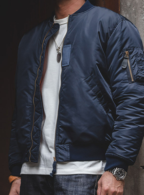 马登工装 美式空军MA1飞行员夹克棉服男保暖加厚棒球棉衣外套秋冬