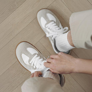 MRA宽头德训鞋男款2026新款复古平底开车通勤百搭运动休闲板鞋春