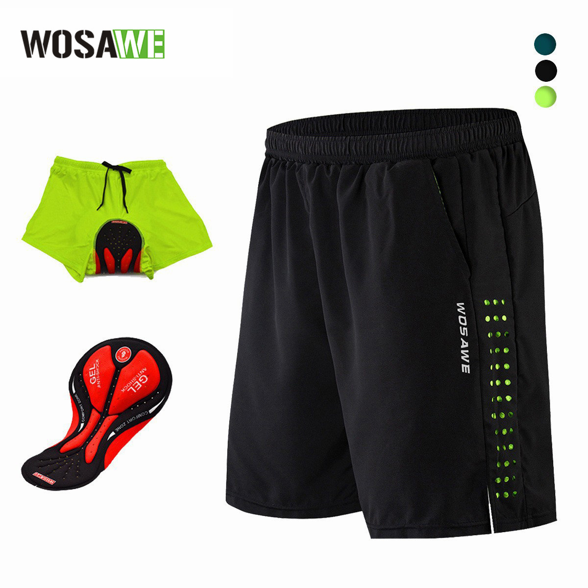 沃萨维山地自行车骑行短裤速降裤休闲单车裤速干裤透气硅胶BL113