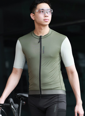 沃萨维春夏男骑行短袖上衣速干透气公路单车服修身显瘦骑行BD281