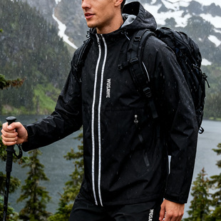 沃萨维春防风防雨冲锋衣登山徒步自行车骑行雨衣外套钓鱼服BD221