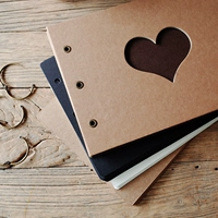 Кожаный фотоальбом, книга роста, DIY, для влюбленных