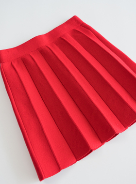 欣易雪法单童装 【绵羊毛】新春款女童 学院百褶裙洋气 甜美可爱