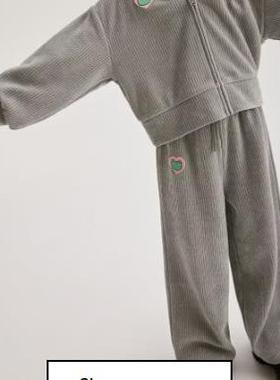 E5-1 宽松有型有厚度出口波兰春季新款女童外套 拉链衫帽子 灰色