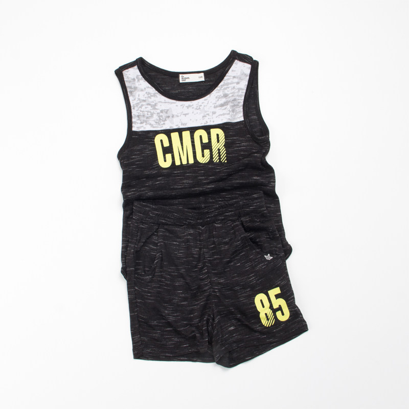 出口 夏装 男童 套装短袖+短裤 莫代尔棉 帅气运动