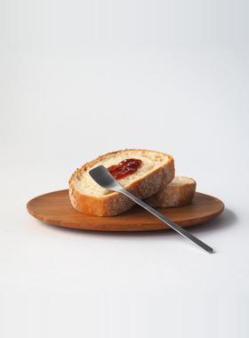 现货 日本 高桑金属 elfin 长柄果酱抹勺不锈钢勺子 18x2cm