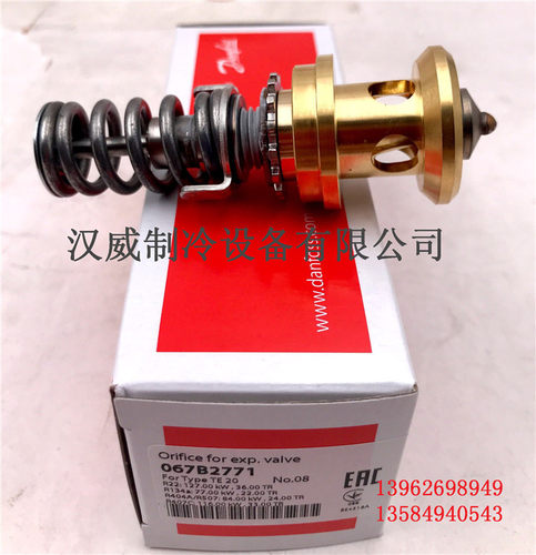 全新正品Danfoss丹佛斯膨胀阀芯08号芯067B2771 TE20 膨胀阀配件