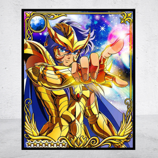 【新品】5D钻石画黄金圣斗士天蝎座米罗方圆钻满贴十字绣满绣印花