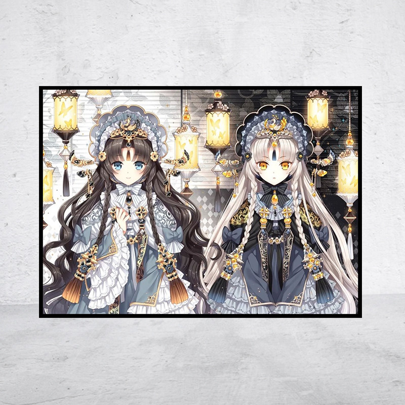 【新品】5d钻石画动漫美少女方圆钻满贴十字绣满绣印花包邮