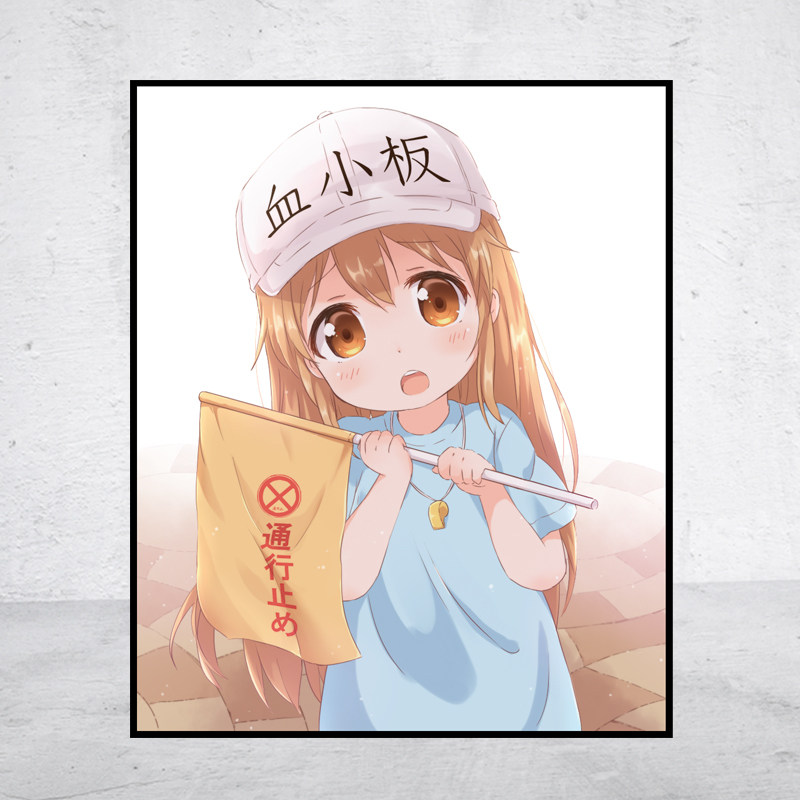 【新品】动漫5d钻石画工作细胞血小板方圆钻满贴十字绣满绣印花