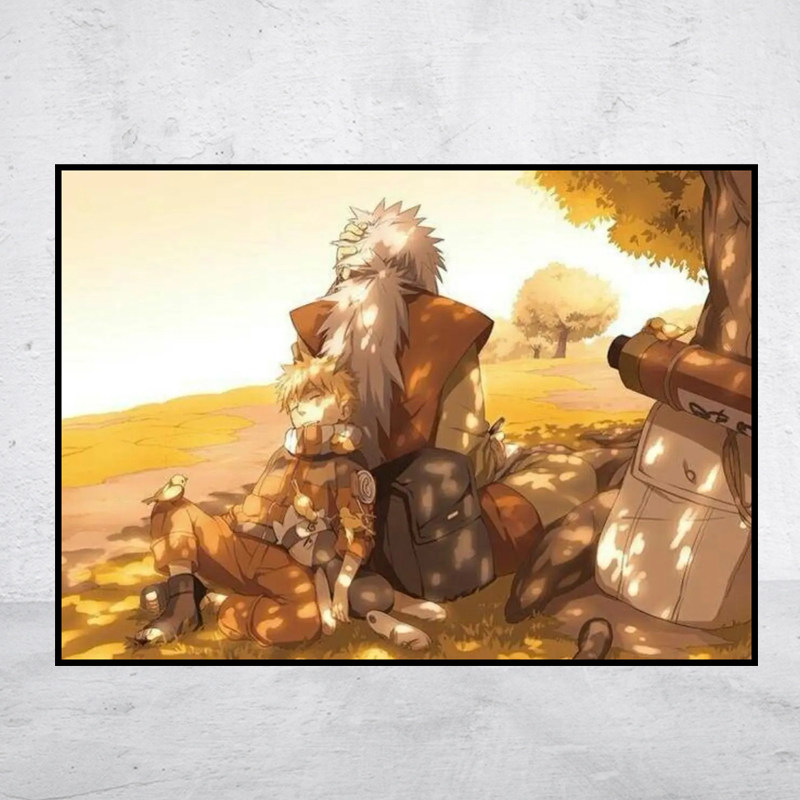 【新品】动漫5D钻石画火影忍者自来也鸣人方圆钻满贴十字绣满绣印