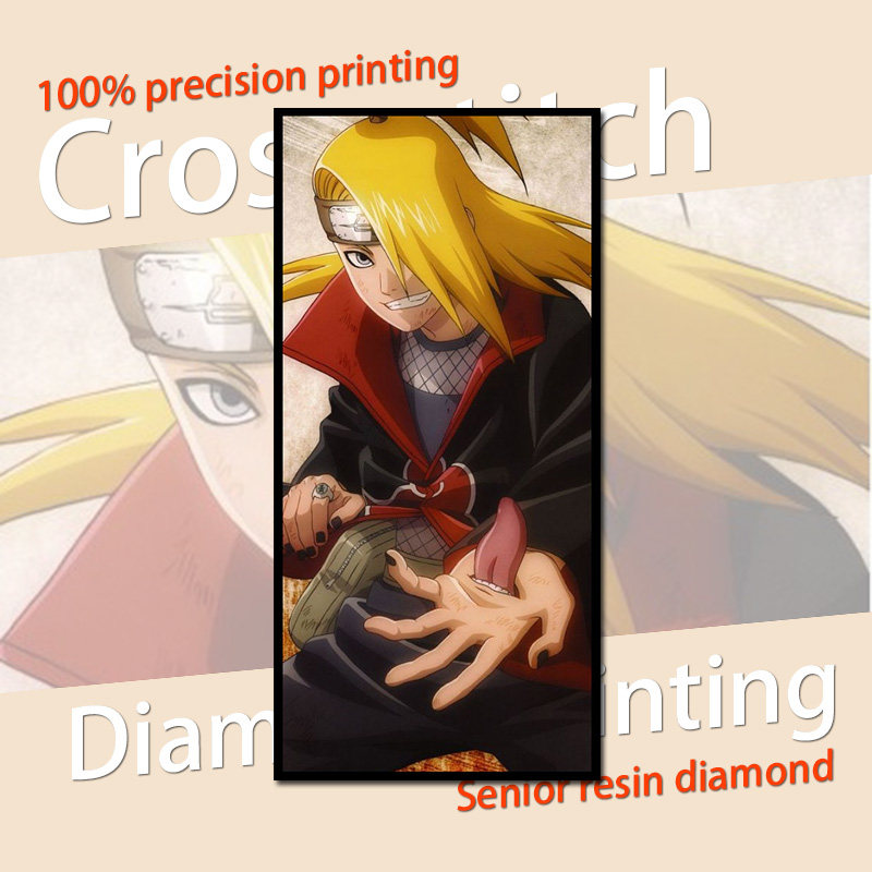 【新品】动漫火影忍者十字绣钻石画 迪达拉 晓组织 爆炸的艺术