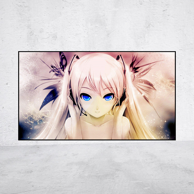 【新品】动漫5d钻石画初音未来方圆钻石画满贴十字绣