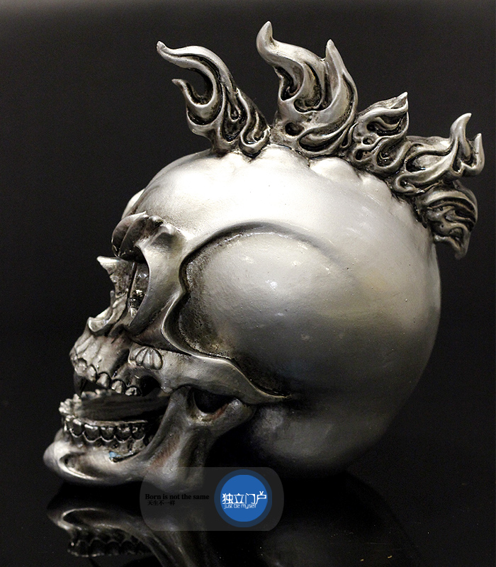 出口个性装饰朋克摇滚纹身骷髅头