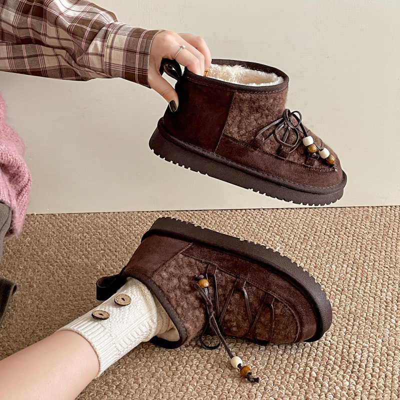 女王范加绒加厚增高厚底雪地靴女