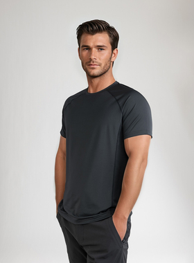 DMHW塔克A2高性能 吸湿速干男款短袖T恤 户外运动 透气耐穿防晒