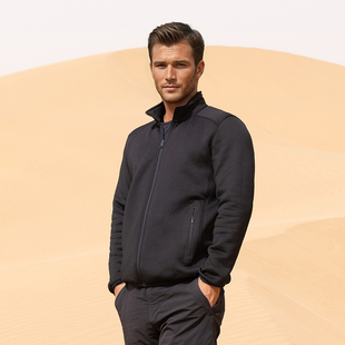 户外弹力抓绒夹克 保暖中间层 高度透气透湿柔软舒适男士外套