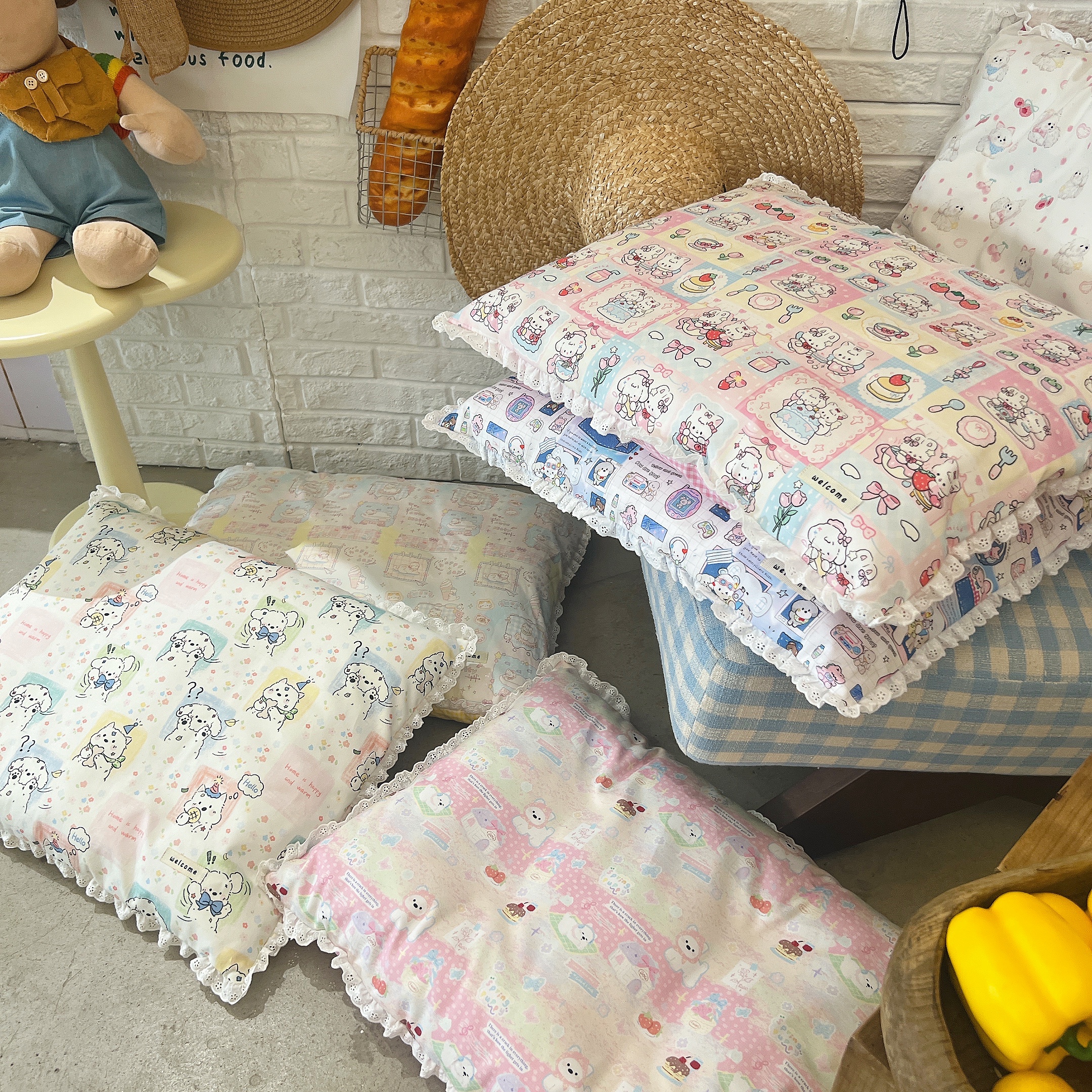 包邮手工自制ins宠物垫子可拆洗