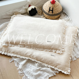 复古蕾丝猫狗窝垫 ins手工褶皱花边纯棉宠物垫可拆洗法式 夏季 薄款