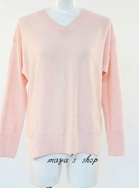 Ineffective 高端粉色V领毛衣