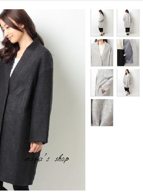 日本官网同步立领COLLAGE GALLARDAG@LANTE挺拔毛呢大衣