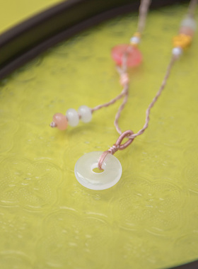 【轻盈守护】平安扣新中式编织项链 莹润自然