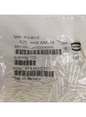 HARTING Kontaktstift R15-BU-C/09150006205 0,75mm2 100 Stück