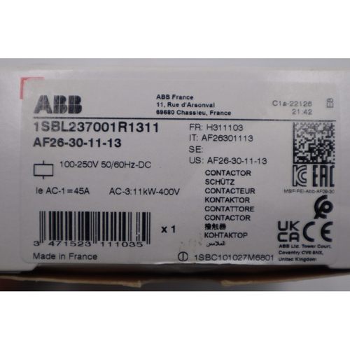 全新 ASEA 棕色 BOVERI AF26-30-11-13 接触器 3-P 库存 K-85C