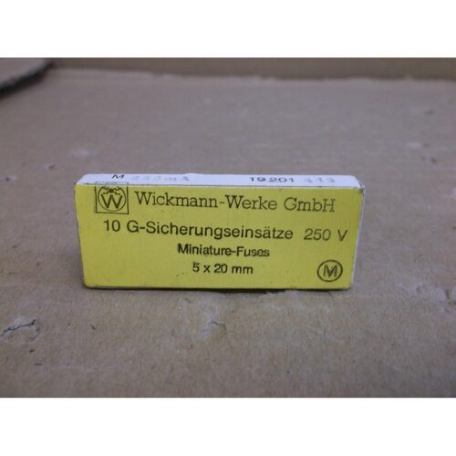 41571 (Box of 10) Wickmann-Werke 5x20mm 250mA Glass Fuse