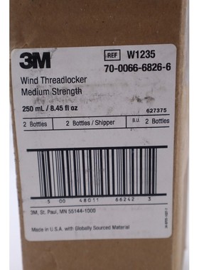 批量 5 件 3M 蓝色 中等强度 Threadlocker 8.45 盎司 (250ml) W1