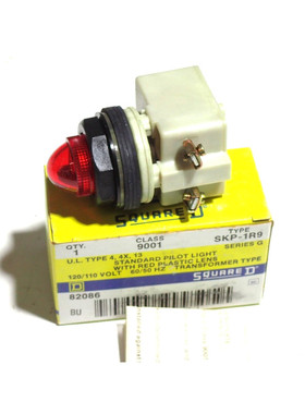 SQUARE D 9001 SKP-1R9 标准导引灯带红色塑料镜头新品