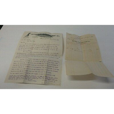 1909 年 ADVANCE LETTERHEAD THRESHER 明尼阿波利斯明尼苏达